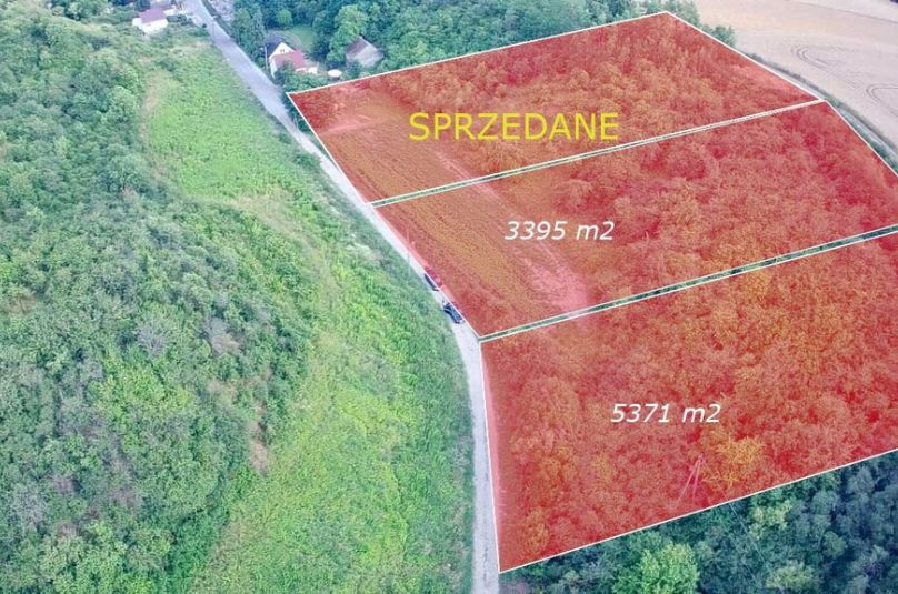 Działka sprzedaż Santok, 5371 m<sup>2</sup>