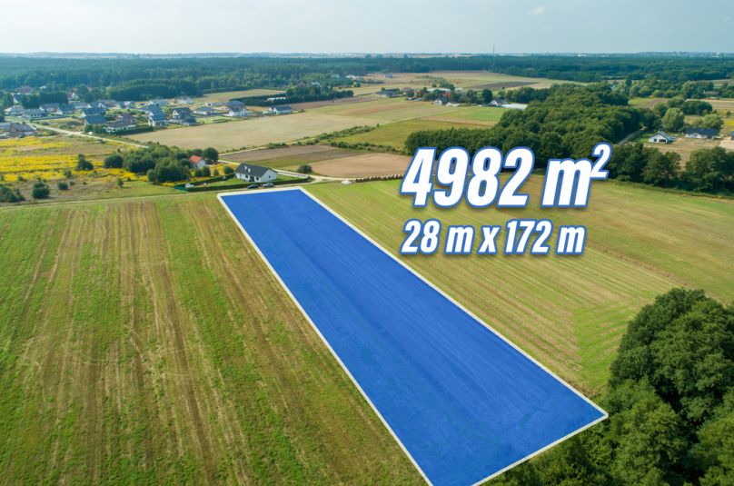 Działka sprzedaż Kłodawa, Chwalęcice, 4982 m<sup>2</sup>
