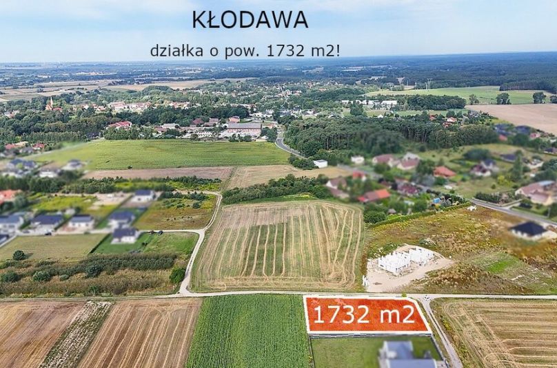 Działka sprzedaż Kłodawa, 1732 m<sup>2</sup>