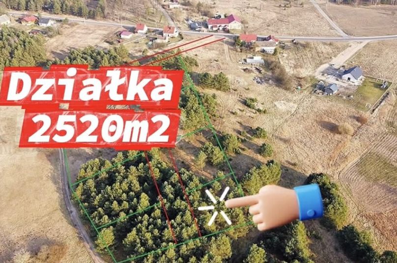 Działka sprzedaż Kłodawa, Łośno, 2520 m<sup>2</sup>